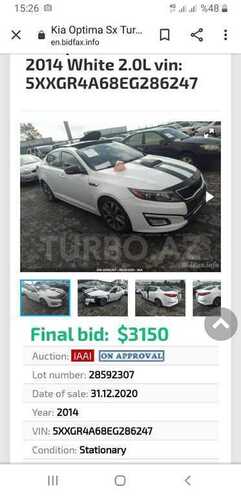 Kia Optima 2014, 56,225 km - 2.0 l - Bakı