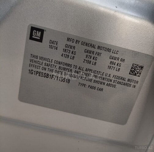 Chevrolet Cruze 2014, 90,000 km - 1.4 l - Bakı