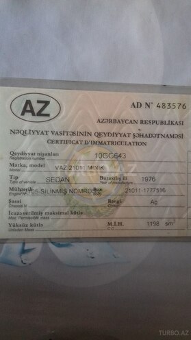 LADA (VAZ) 21011 1976, 623,512 km - 1.3 l - Yevlax