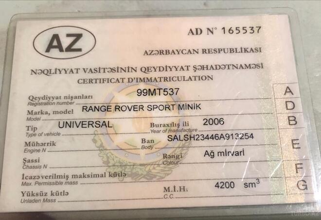 Land Rover RR Sport 2006, 178,000 km - 4.2 l - Bakı