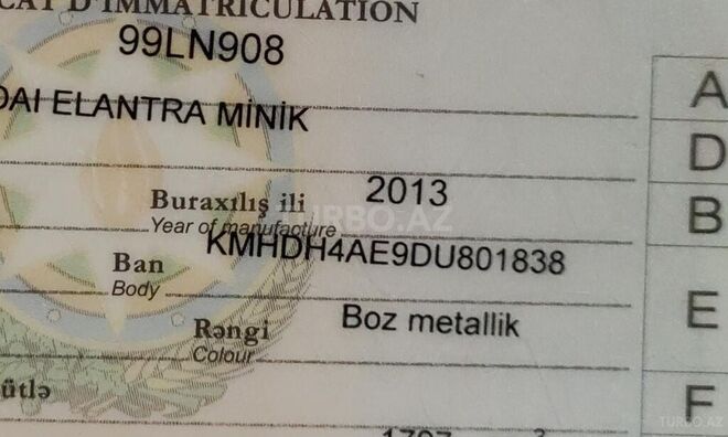 Hyundai Elantra 2013, 170,880 km - 1.8 l - Bakı