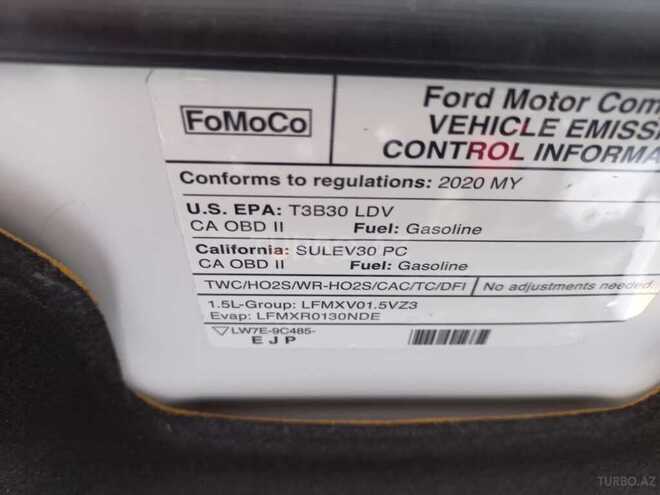 Ford Fusion 2020, 3,980 km - 1.5 л - Bakı