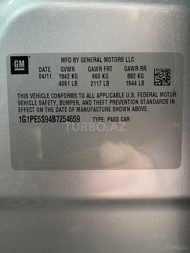 Chevrolet Cruze 2011, 320,000 km - 1.4 l - Bakı