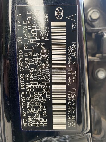 Toyota Prius C 2017, 89,000 km - 1.5 л - Bakı