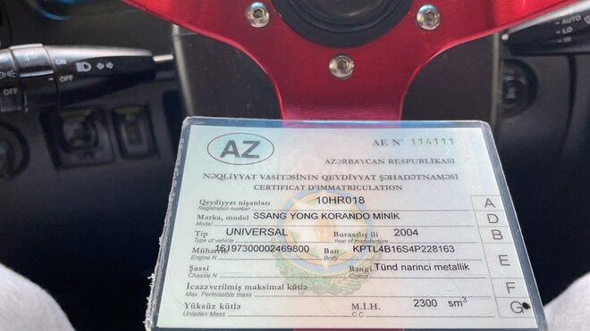 Ssang Yong Korando 2004, 248,018 km - 2.3 l - Bakı
