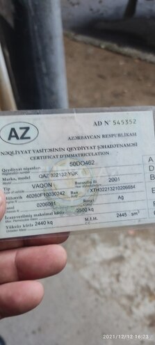 GAZ 32212 2001, 300,000 km - 2.4 l - Sumqayıt