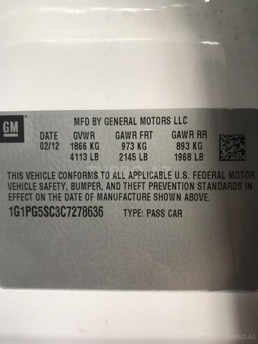 Chevrolet Cruze 2012, 194,500 km - 1.4 l - Bakı