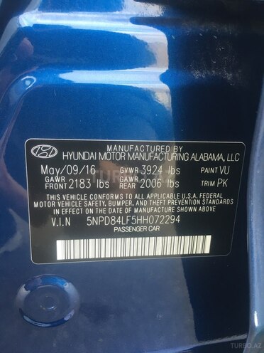 Hyundai Elantra 2016, 277,531 km - 2.0 l - Bakı