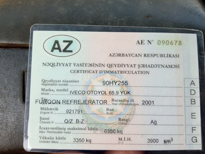 Iveco Otoyol 2001, 507,412 km - 3.9 l - Lənkəran