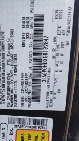 Ford Fusion 2016, 80,258 km - 1.5 л - Bakı