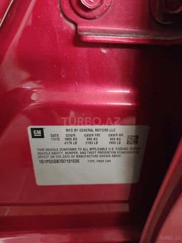 Chevrolet Cruze 2012, 207,605 km - 1.4 l - Şəmkir