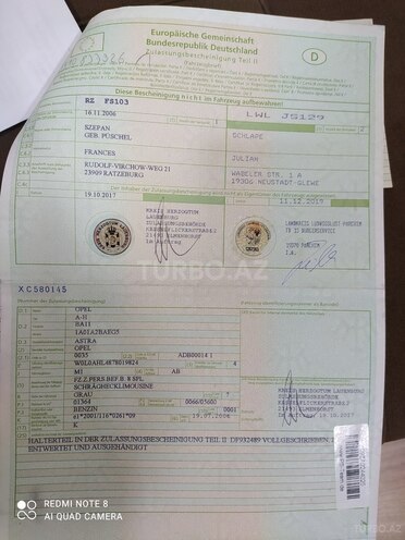Opel Astra 2006, 207,958 km - 1.4 л - Sumqayıt