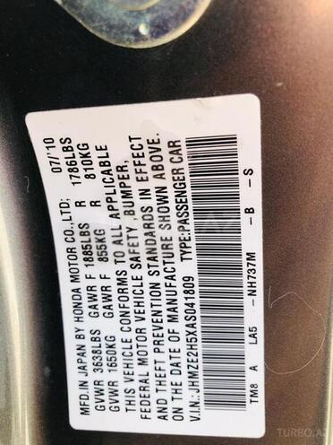 Honda Insight 2010, 165,000 km - 1.3 l - Bakı