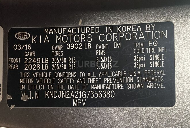 Kia Soul 2016, 63,556 km - 1.6 l - Bakı