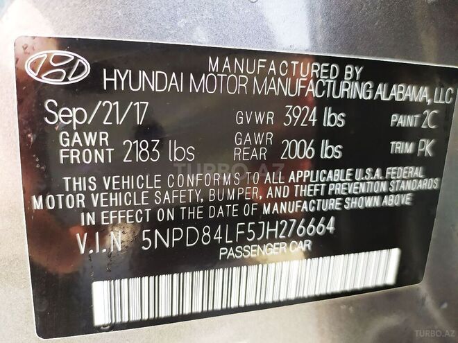 Hyundai Elantra 2017, 88,514 km - 2.0 l - Bakı