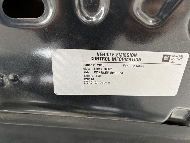 Chevrolet Cruze 2016, 101,000 km - 1.4 л - Gəncə