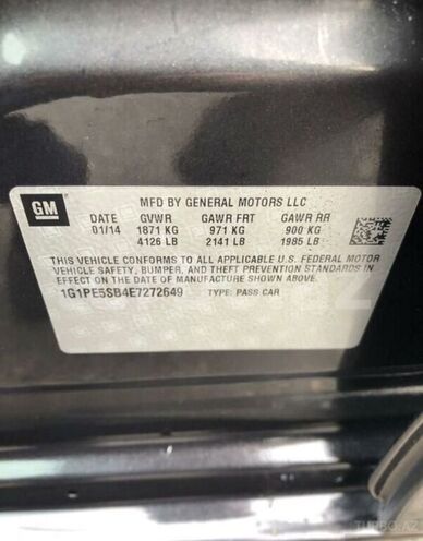 Chevrolet Cruze 2014, 124,800 km - 1.4 l - Gəncə