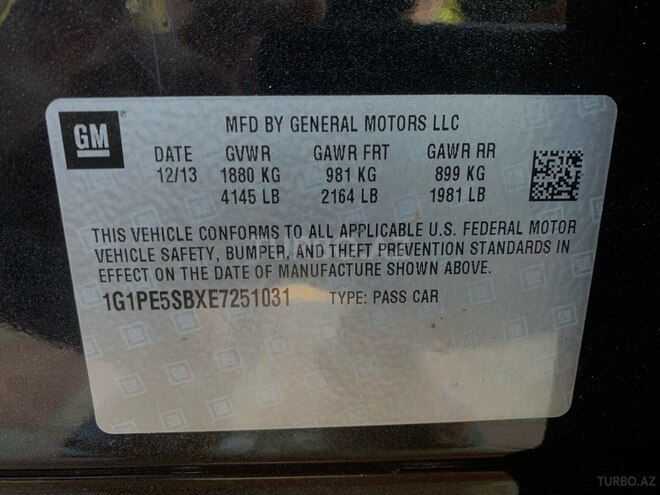 Chevrolet Cruze 2013, 205,996 km - 1.4 l - Cəlilabad