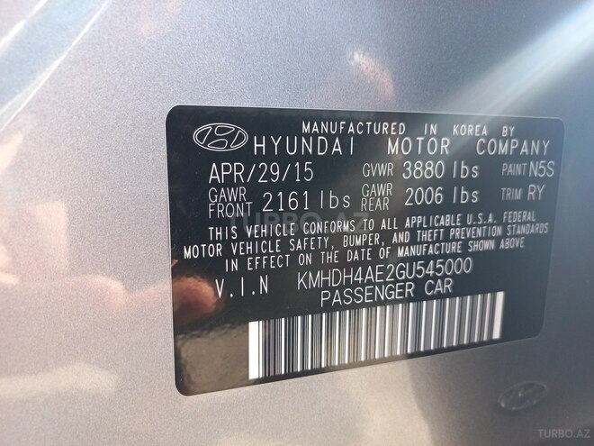 Hyundai Elantra 2015, 120,000 km - 1.8 l - Gəncə