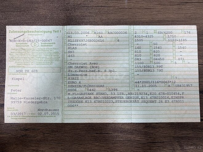 Chevrolet Aveo 2006, 99,600 km - 1.4 l - Bakı