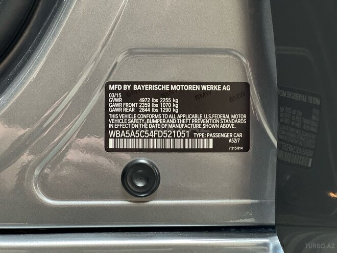 BMW 528 2015, 159,000 km - 2.0 l - Gəncə