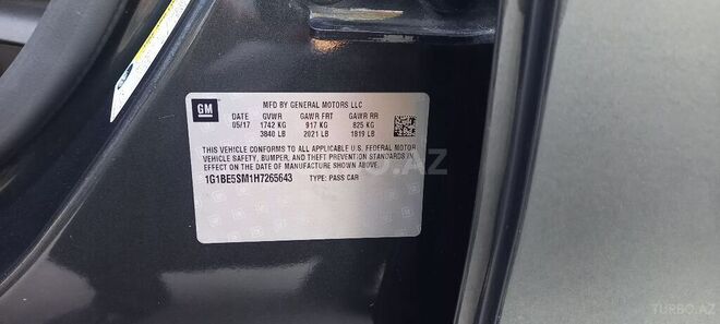 Chevrolet Cruze 2017, 74,039 km - 1.4 l - Gəncə