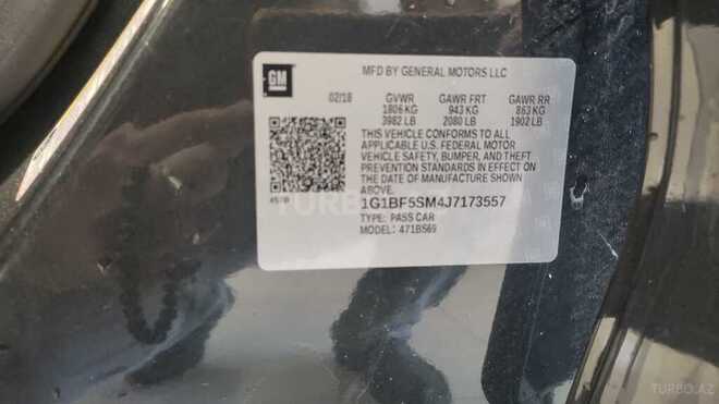Chevrolet Cruze 2018, 50,000 km - 1.4 l - Bakı
