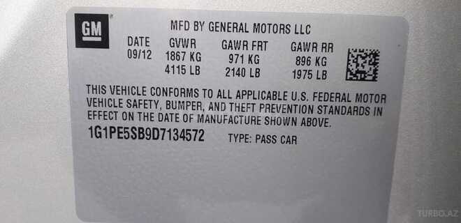 Chevrolet Cruze 2012, 250,000 km - 1.4 l - Bakı