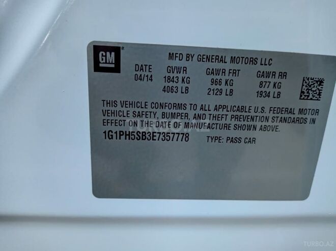 Chevrolet Cruze 2014, 300,100 km - 1.4 l - Şirvan
