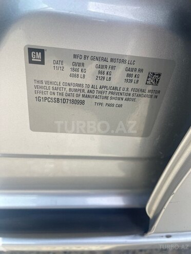 Chevrolet Cruze 2012, 220,000 km - 1.4 l - Bakı