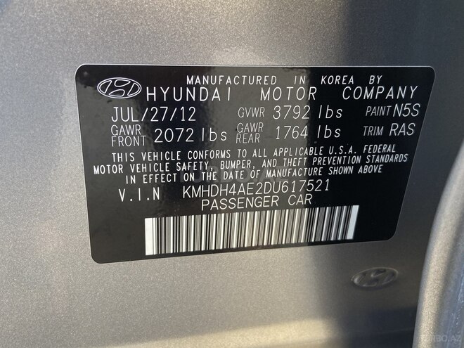 Hyundai Elantra 2012, 62,367 km - 1.8 l - Bakı