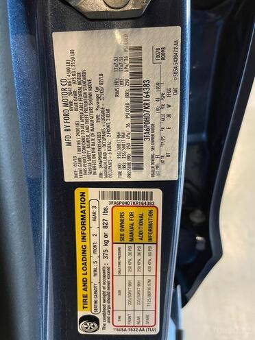 Ford Fusion 2019, 56,000 km - 1.5 l - Bakı
