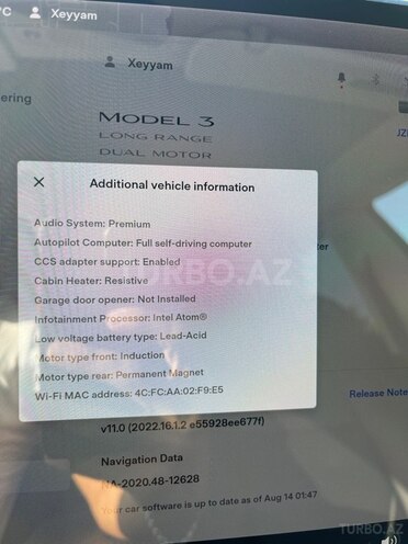 Tesla Model 3 2020, 86,251 km - 0.0 l - Bakı