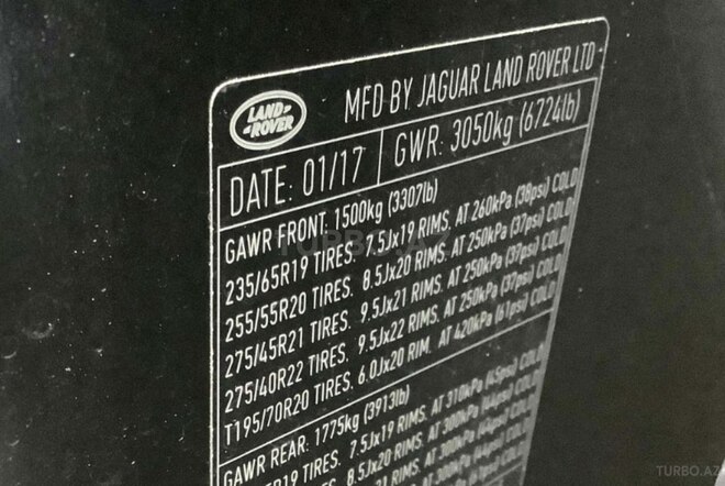 Land Rover Range Rover 2017, 72,000 km - 3.0 l - Bakı