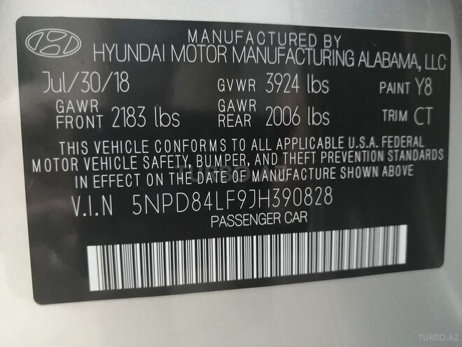 Hyundai Elantra 2018, 30,016 km - 2.0 l - Bakı