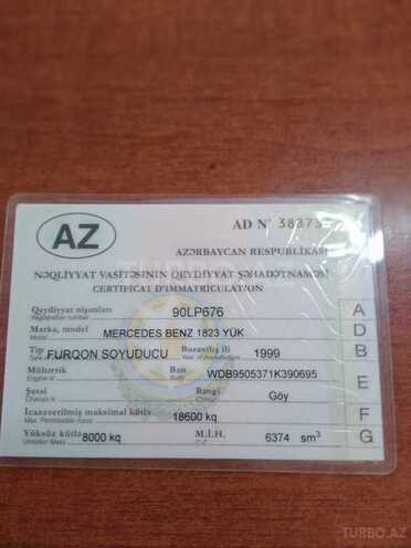 Mercedes Atego 1823 1999, 523,583 km - 6.4 л - Bakı