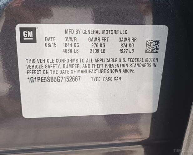 Chevrolet Cruze 2015, 116,000 km - 1.4 л - Bakı