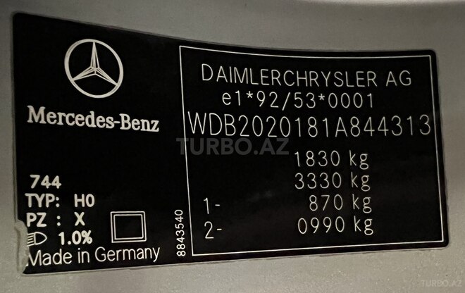 Mercedes C 180 2000, 256,555 km - 1.8 l - Gəncə