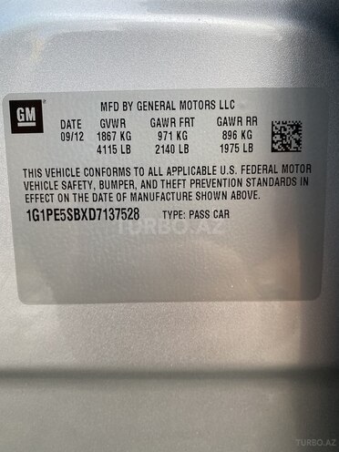 Chevrolet Cruze 2012, 301,000 km - 1.4 л - Bakı