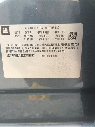 Chevrolet Cruze 2012, 185,000 km - 1.4 l - Bakı