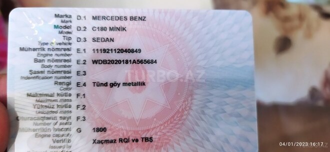Mercedes C 180 1998, 269,500 km - 1.8 l - Xaçmaz