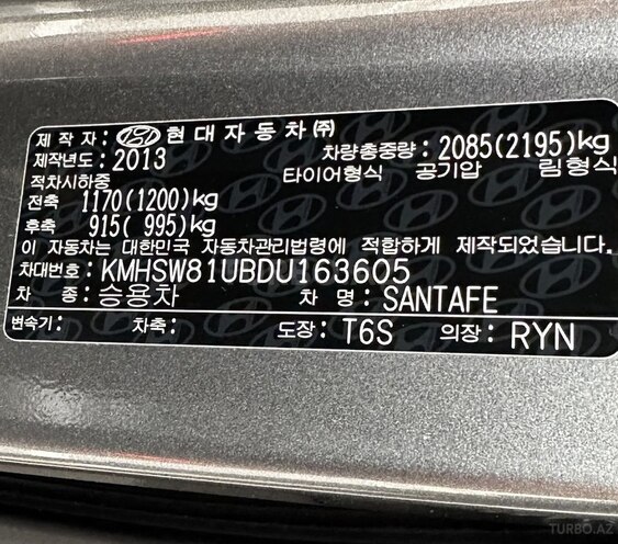 Hyundai Santa Fe 2013, 135,000 km - 2.0 l - Bakı