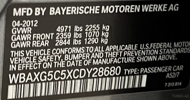 BMW 528 2012, 174,700 km - 2.0 l - Bakı