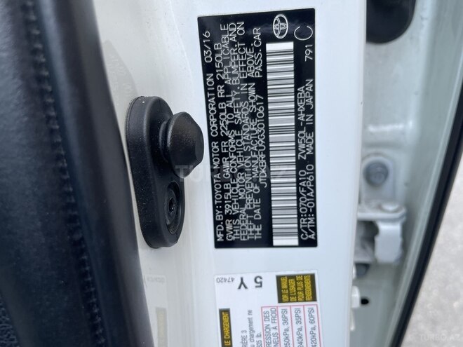 Toyota Prius 2016, 158,000 km - 1.8 l - Bakı
