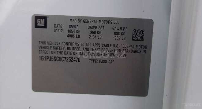 Chevrolet Cruze 2012, 177,200 km - 1.4 l - Gəncə