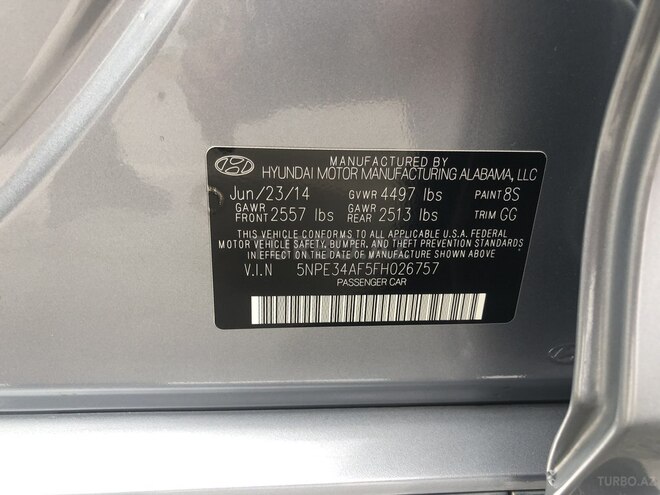 Hyundai Sonata 2014, 96,000 km - 2.4 l - Qax