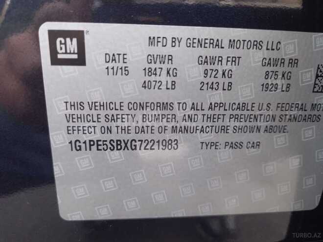 Chevrolet Cruze 2015, 178,000 km - 1.4 l - Bakı
