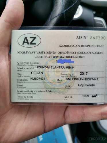 Hyundai Elantra 2017, 105,171 km - 2.0 l - Bakı