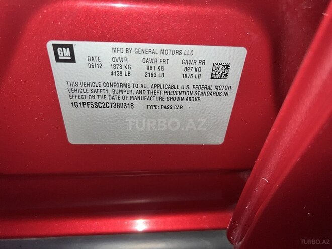 Chevrolet Cruze 2012, 138,000 km - 1.4 l - Bakı