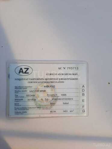 LADA (VAZ) 2106 1995, 49,735 km - 1.5 l - Salyan
